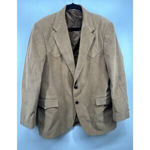Circle S Blazer Mens 44R Brown Velvet Western SportCoat‎ Suit Jacket Texas